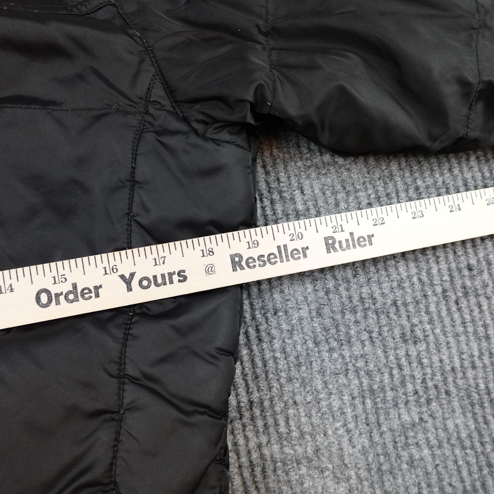 The North Face 550 Down Jacket Womens Small Black Hooded Quilted Puffer Full Zip - Picture 9 of 11